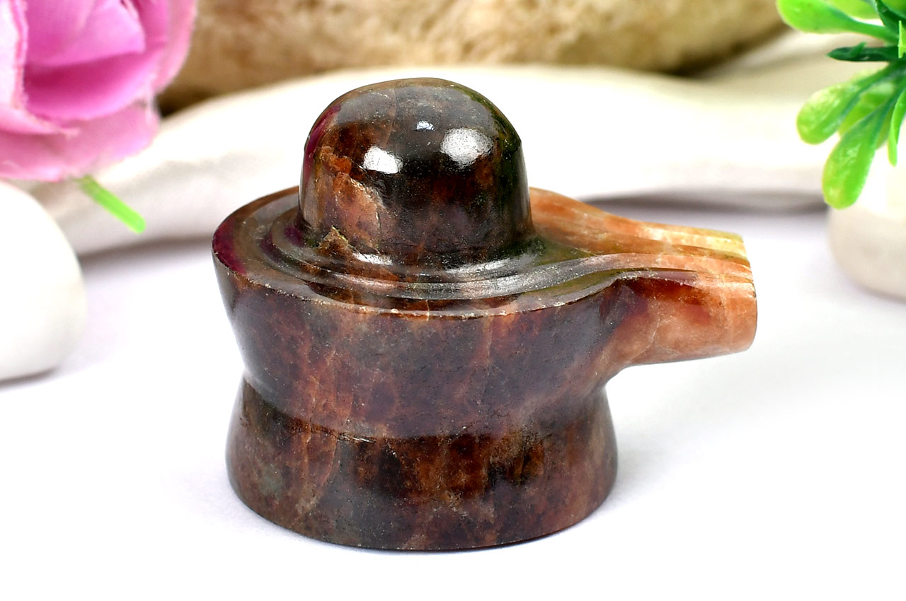 Gomed Hessonite Shivlinga - 68 gms